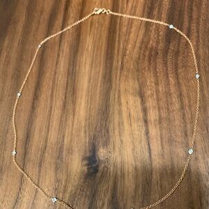 14k Rose Gold Diamond Necklace